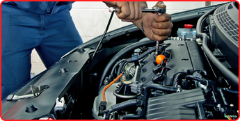 Man Working On a Car's Engine in Des Plaines, IL